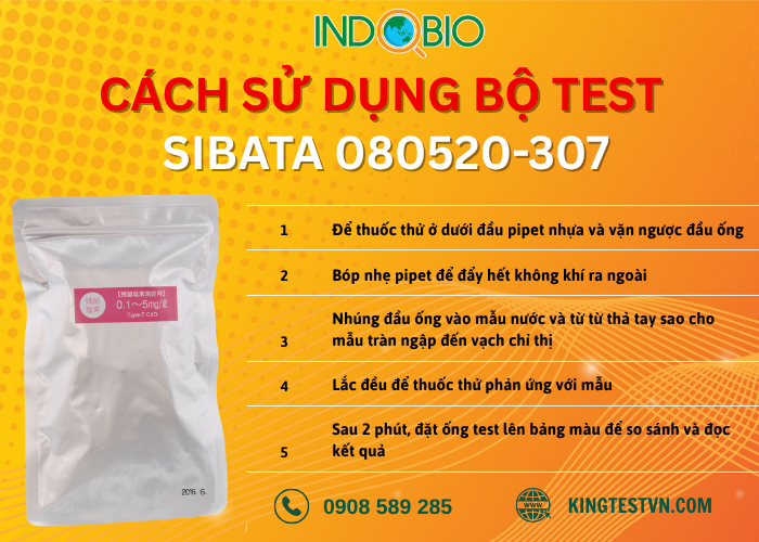Cách sử dụng bộ test Clo tổng Sibata 080520-307